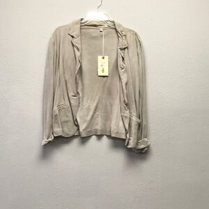 Tan Casual Blazer with Relaxed Silhouette